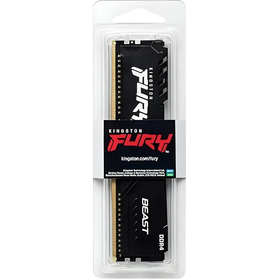 Operativ yaddaş (RAM) Kingston FURY Beast Black 32GB 3200MHz DDR4 CL16 DIMM (KF432C16BB/32)