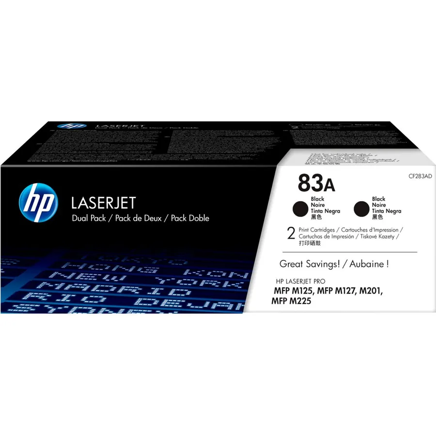 Toner kartric HP 83A 2-lü dəst Black LaserJet (CF283AF)