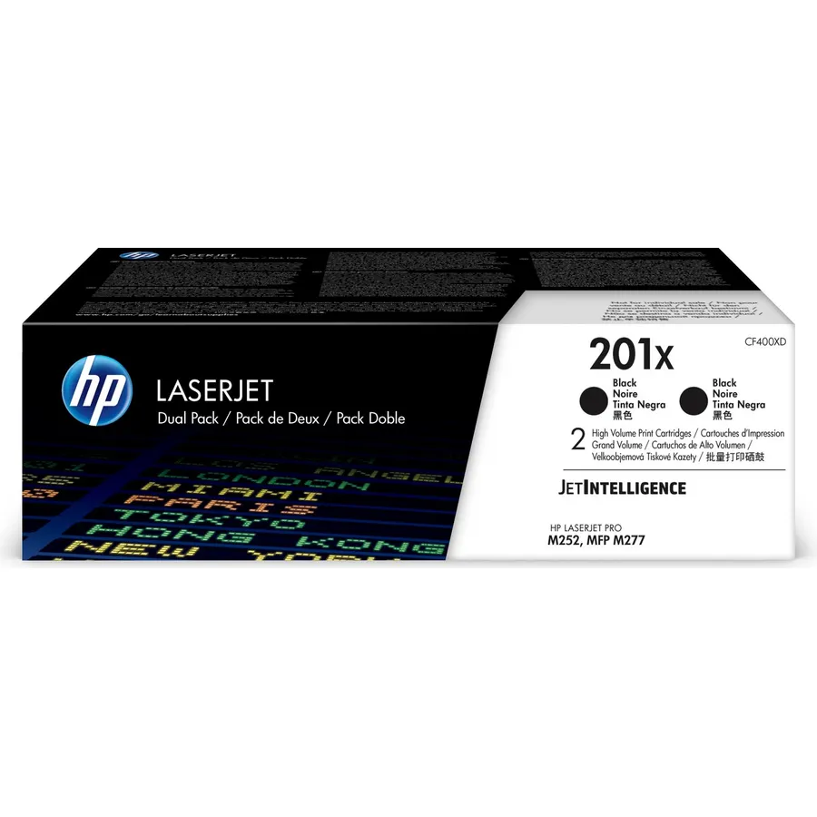 Toner kartric HP 201X 2-lü dəst yüksək tutumlu Black LaserJet (CF400XD)