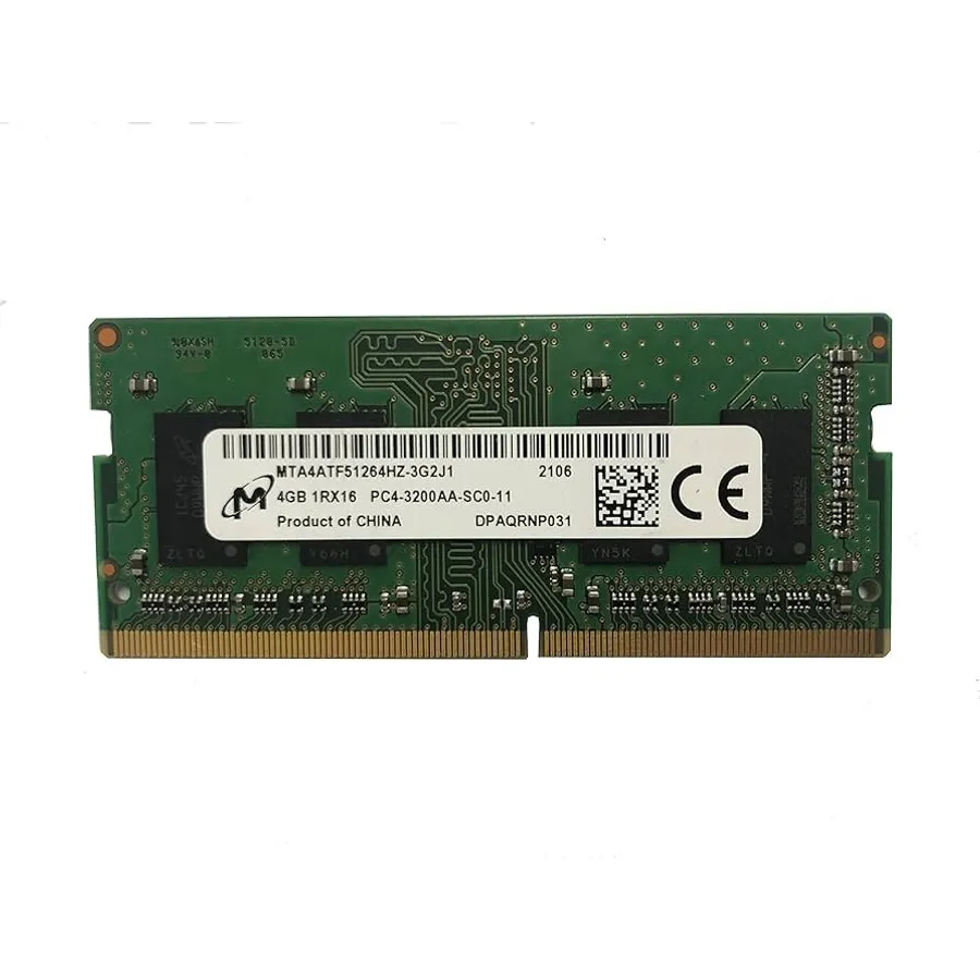Operativ yaddaş (RAM) Micron 4GB 1Rx16 PC4-3200 DDR4 SODIMM (MTA4ATF51264HZ-3G2R1)