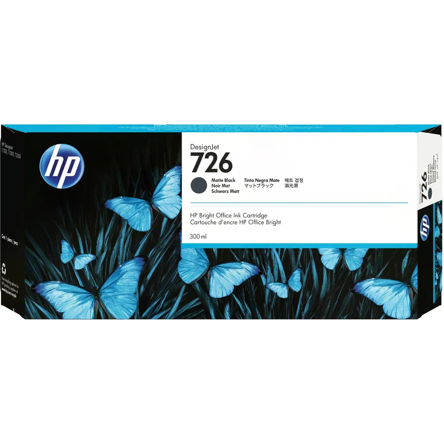 Mürəkkəb kartric HP 726 300 ml Matte Black DesignJet (CH575A)