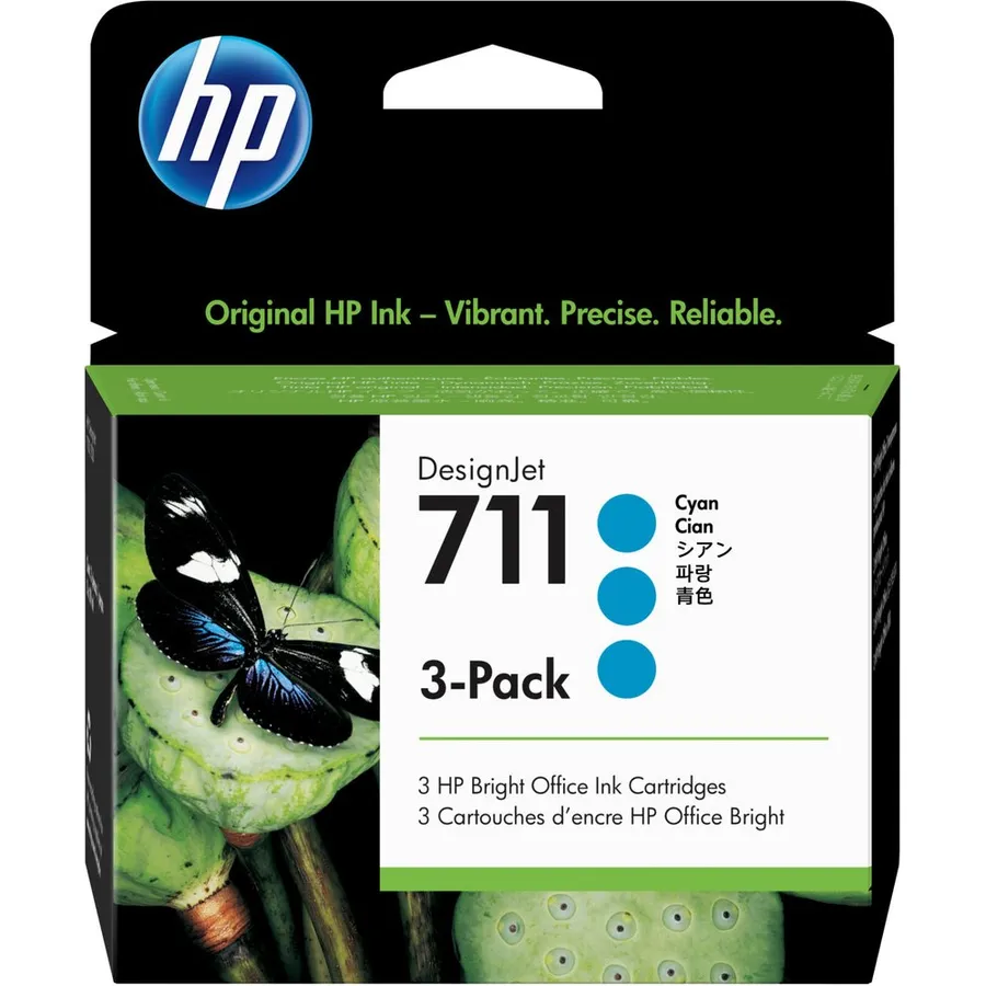 Mürəkkəb kartric HP 711 3-lü dəst 29 ml Cyan DesignJet (CZ134A)