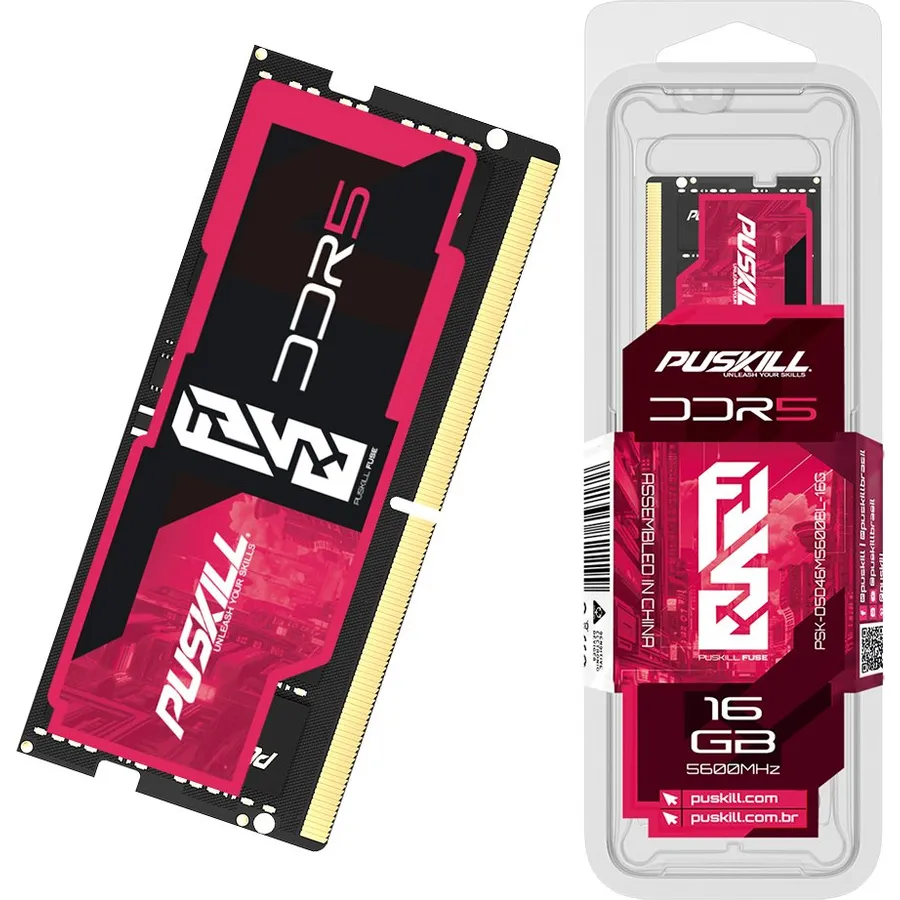 Operativ yaddaş (RAM) PUSKILL 16GB 2Rx8 DDR5 4800MHz Sodimm (PJ16TFK1GM8/38400S)