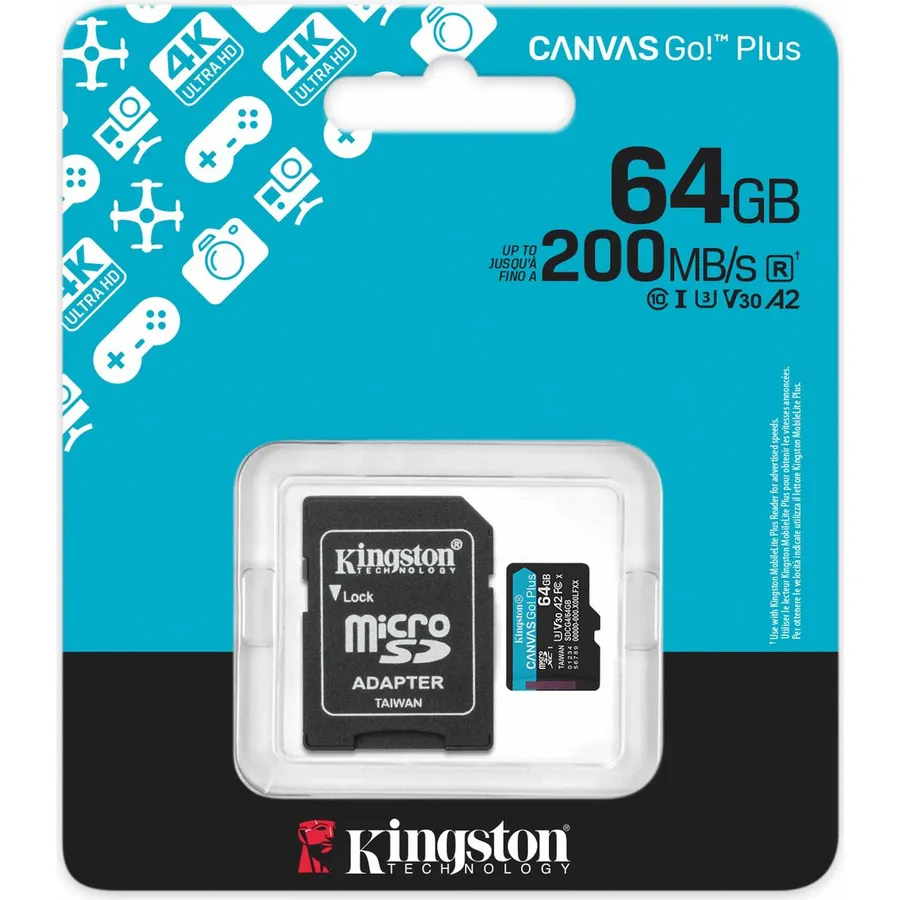 Yaddaş kartı Kingston Canvas Go! Plus microSDXC 128GB (SDCG3/128GB)