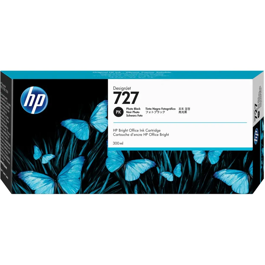 Mürəkkəb kartric HP 727 300 ml Photo Black DesignJet (F9J79A)