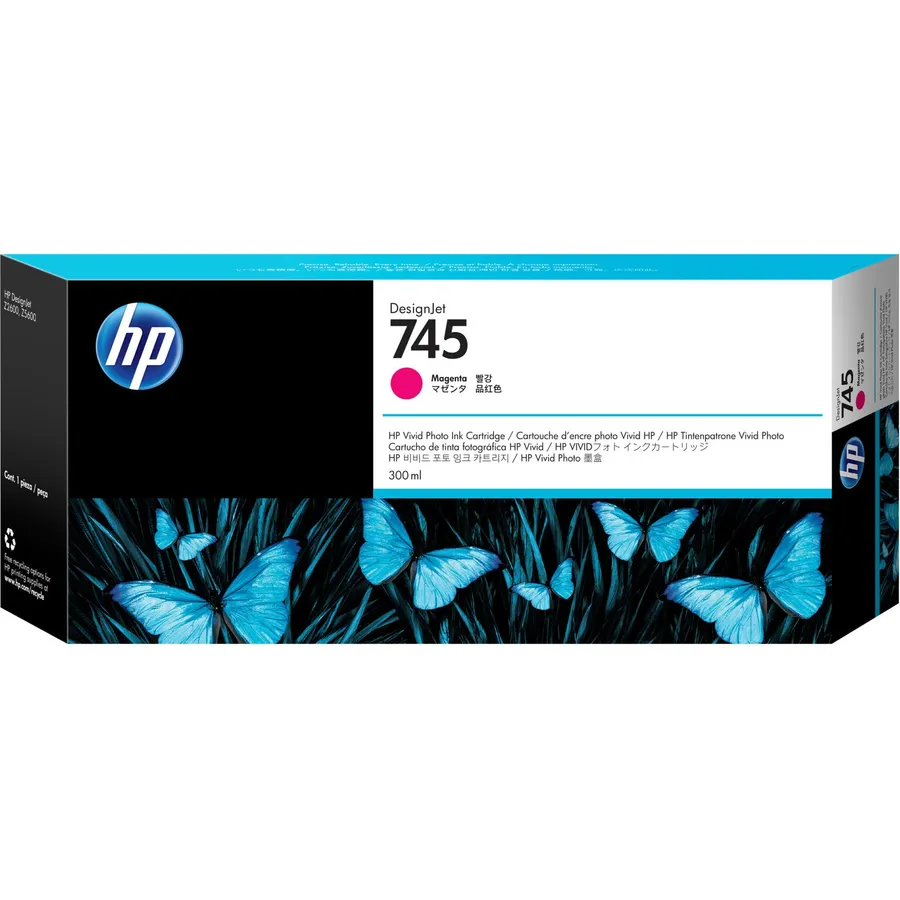 Mürəkkəb kartric HP 745 300 ml DesignJet Magenta (F9K01A)
