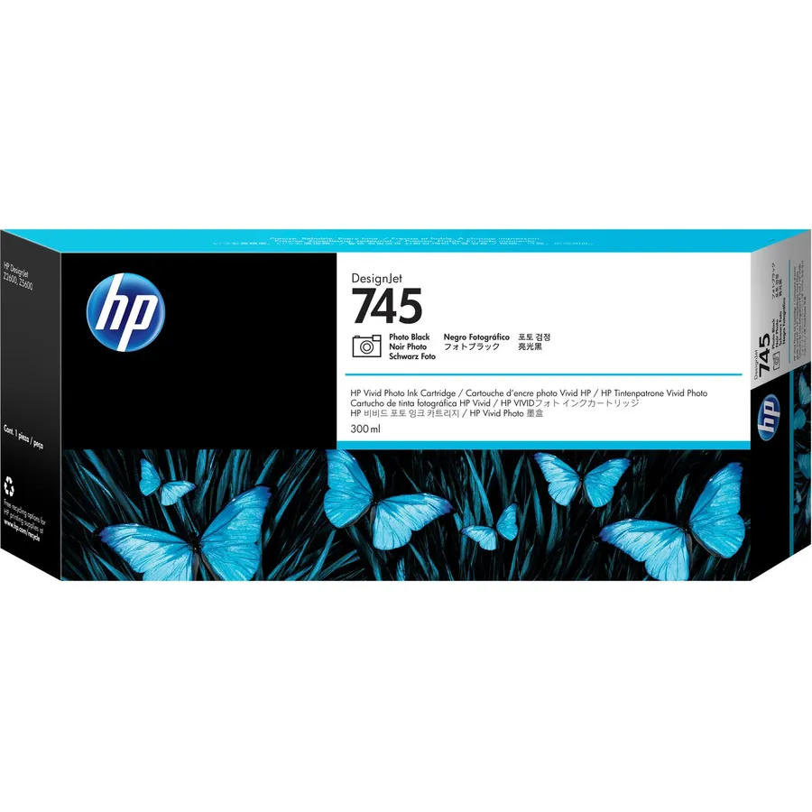 Mürəkkəb kartric HP 745 300 ml DesignJet Photo Black (F9K04A)