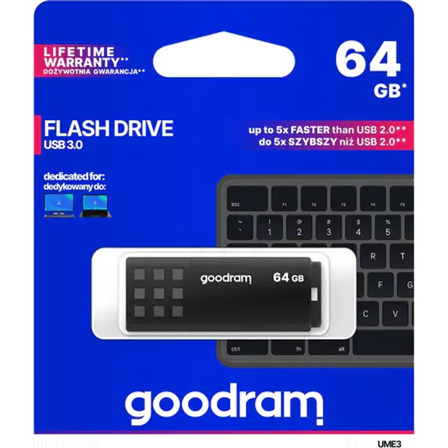 Fləş kart Goodram USB 3.0 UME3 Black 64GB (UME3-0640K0R11)
