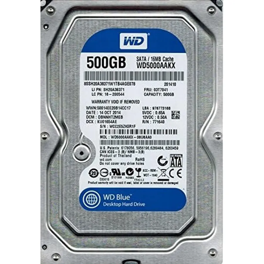 Sərt disk (HDD) Western Digital 500GB 7.2K RPM SATA 3.5" (WD5000AAKX-08U6AA0)