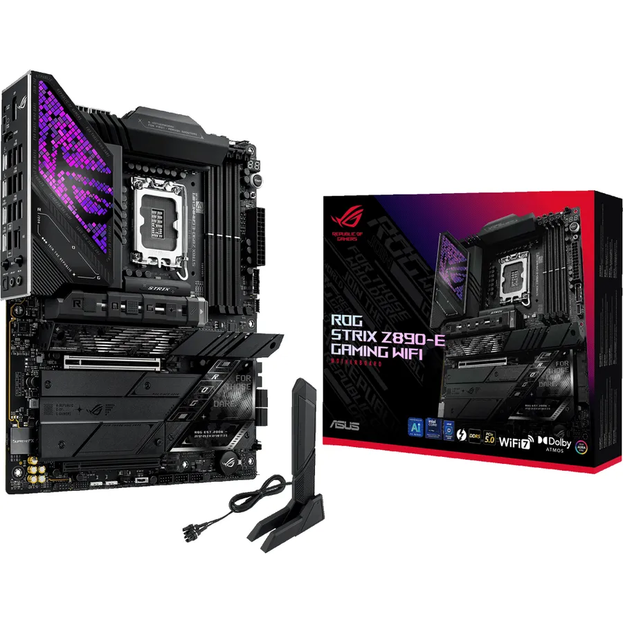 Ana plata ASUS ROG Strix Z890-E GAMING WIFI LGA1851 Intel Z890 4xDDR5 7xM.2 4xSATA Wi-Fi 7 BT 5.4 ATX (90MB1IM0-M0EAY0)