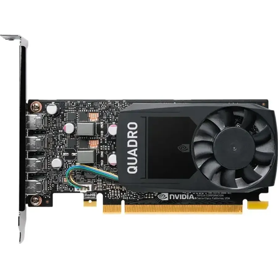 PNY NVIDIA Quadro P620, qrafik kartı, Quadro P620, 2 GB GDDR5, PCIe 3.0 x16 Low-Profile, 4 x Mini DisplayPort (VCQP620V2-PB)