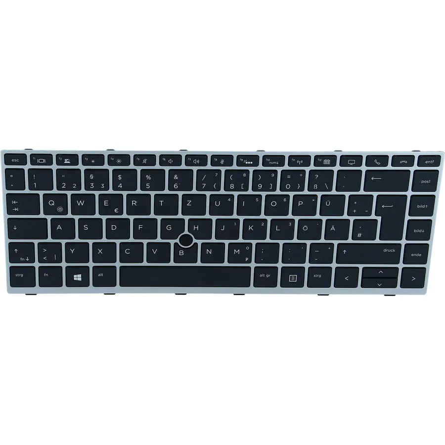 HP noutbuk üçün ehtiyat klaviatura, işıqlandırmalı, alman, EliteBook 745 G5 Notebook, 840 G5 Notebook, Mobile Thin Client mt44, mt45 üçün (L11308-041)