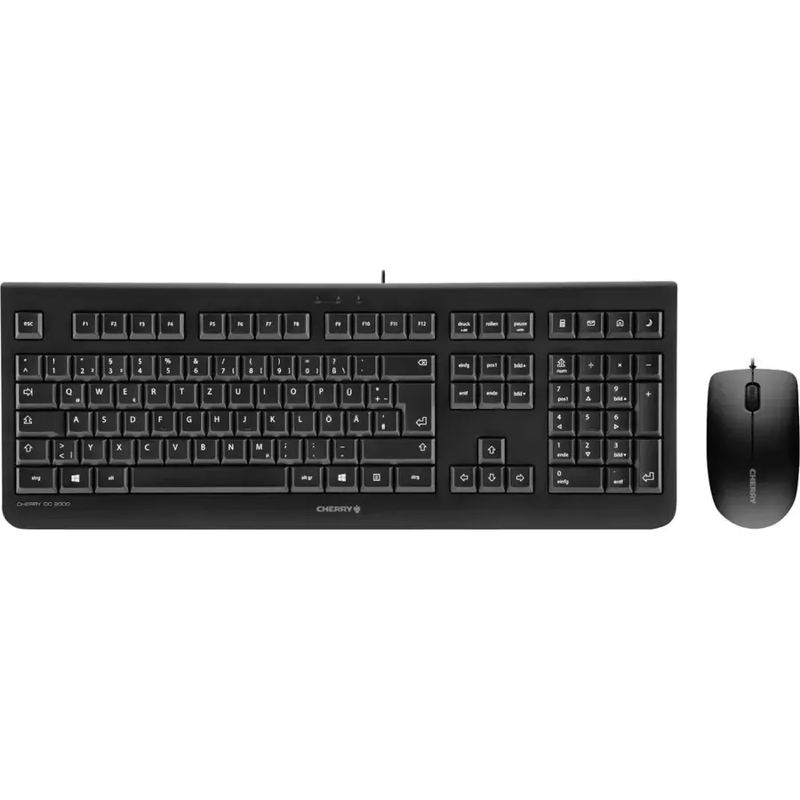 DC 2000, Keyboard and mouse set, USB, German, black, QWERTZ (JD-0800DE-2)