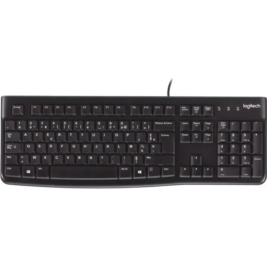 Logitech K120, Keyboard, USB, French, AZERTY (920-002515)
