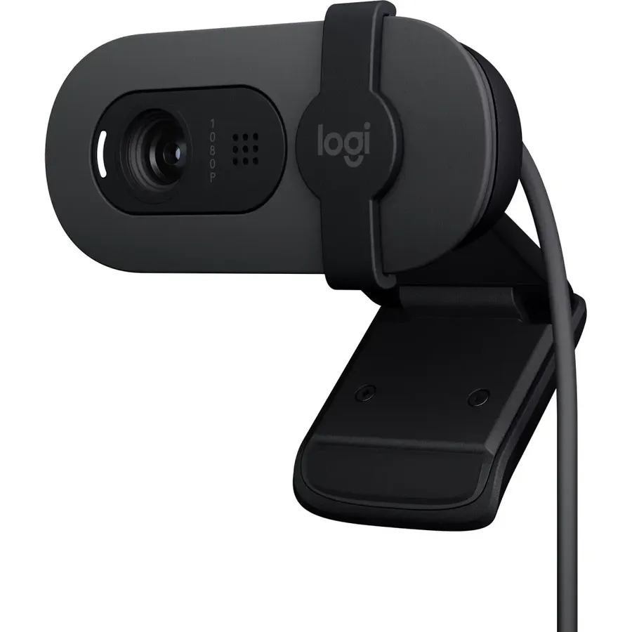 Logitech BRIO 100, Webcam, colour, 2 MP, 1920 x 1080, 1080p, 720p, audio, USB (960-001585)