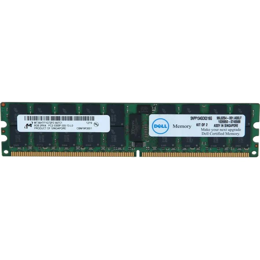 Micron DDR2 SDRAM 8GB 240RDIMM (MT36HTF1G72PZ-667C1)