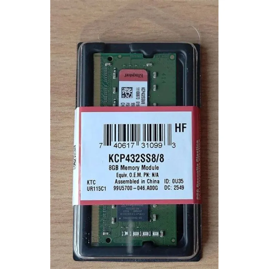 Kingston DDR4, module, 8 GB, SO-DIMM 260-pin, 3200 MHz / PC4-25600, CL22, 1.2 V, unbuffered, non-ECC (KCP432SS8-8)