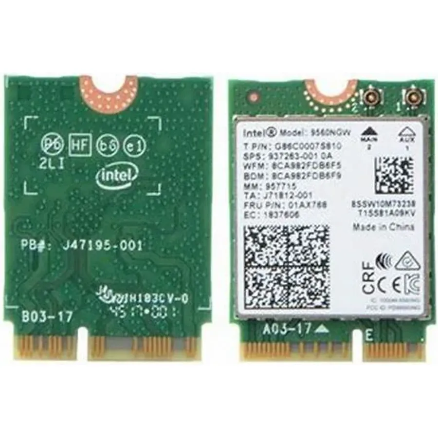 Intel Dual Band Wireless-AC 9560 Bluetooth 5.0 WiFi Card (9560NGW)