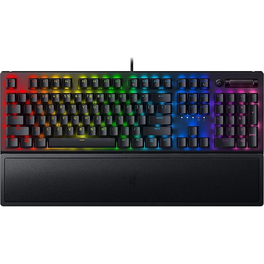 Gaming klaviatura Razer mechanical BlackWidow V3 TKL 87key, Green Switch, USB-A, EN/RU, RGB, black (RZ03-03490700-R3R1)