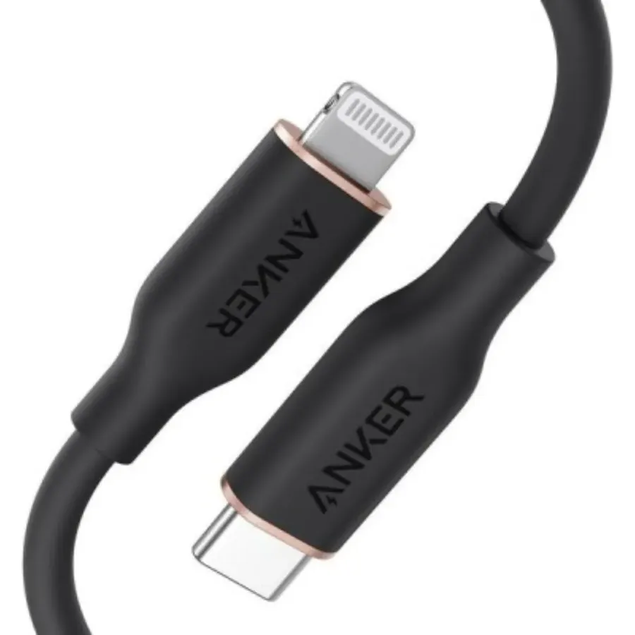 Lightning kabel Anker PowerLine III Flow USB-C with Lightning Connector 6ft BLACK (A8663H11)