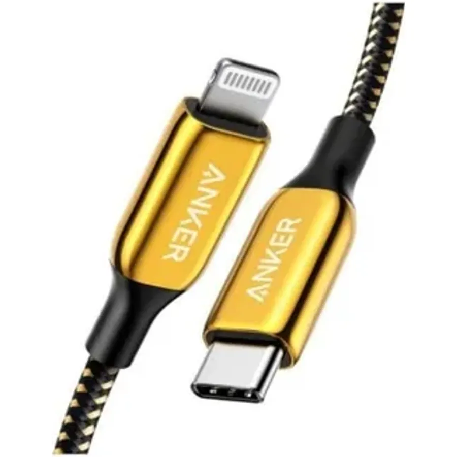 Lightning kabel Anker PowerLine+III USB-C with Lightning connector 6ft Golden (A8843HB1)