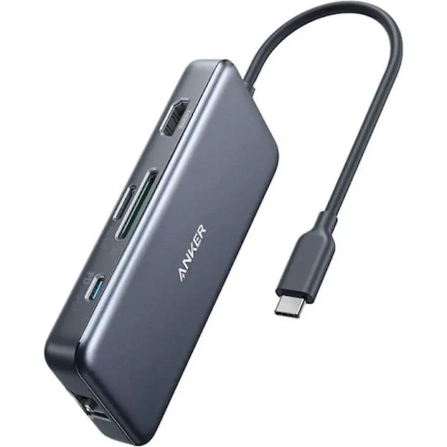 USB-C hub Anker Premium 7-si 1-də, boz (A8352HA1)